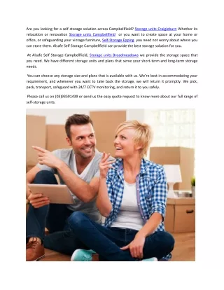 are you looking for a self storage solution