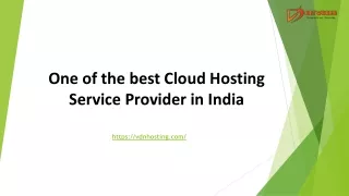 One of the best Cloud Hosting Service Provider in India