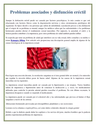 problemas asociados y disfunci n er ctil