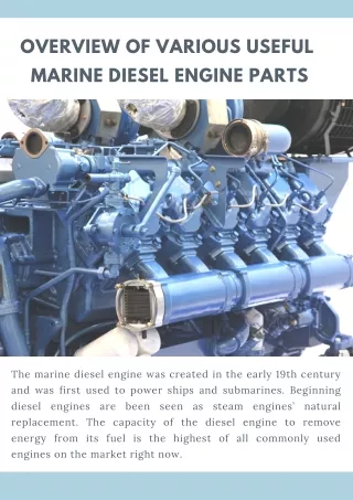 Overview of Various Useful  Marine Diesel Engine Parts