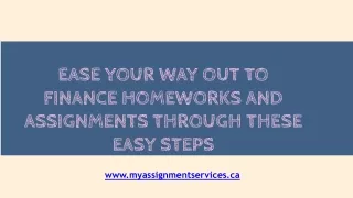 Ease your Way out to Finance Homeworks and Assignments through these Easy Steps