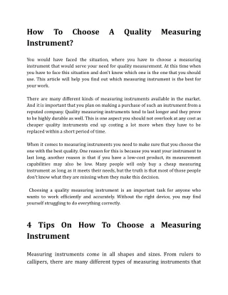 how instrument
