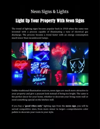 Reinvent Your Space With Custom Neon Signs | Neon Signs & Lights