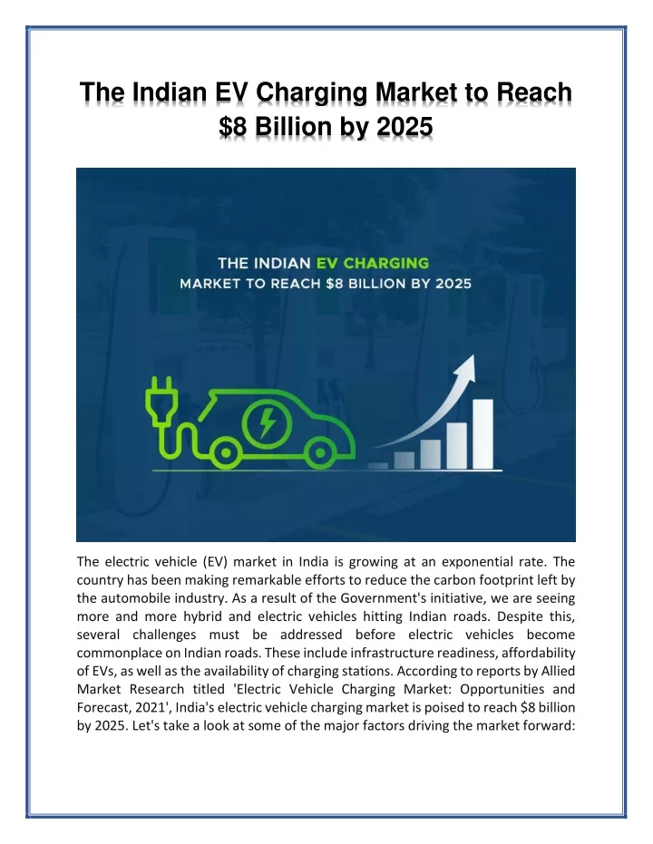 the indian ev charging market to reach 8 billion