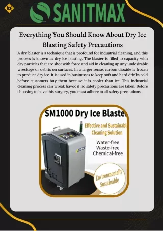 Everything You Should Know About Dry Ice Blasting Safety Precautions