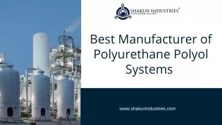 Best Manufacturer of Polyurethane Polyol Systems
