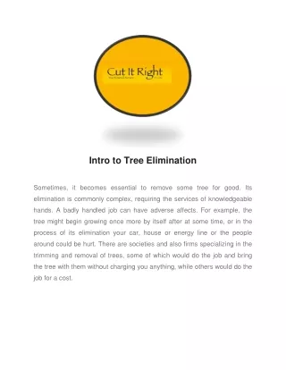 Intro to Tree Elimination