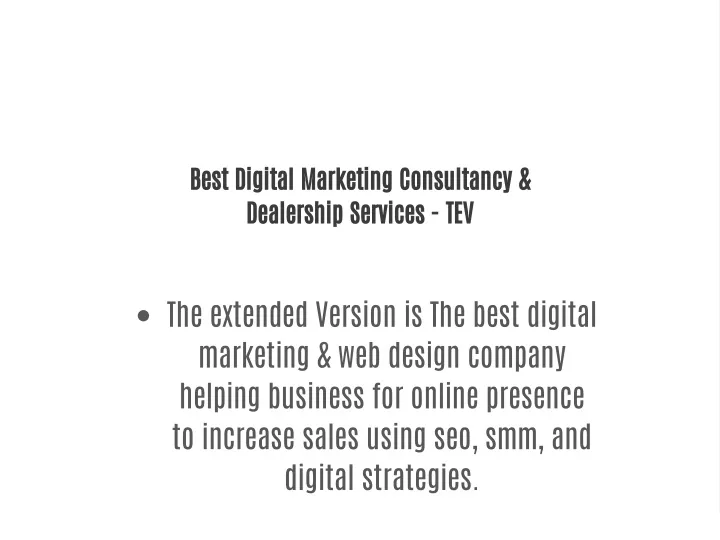 best digital marketing consultancy dealership