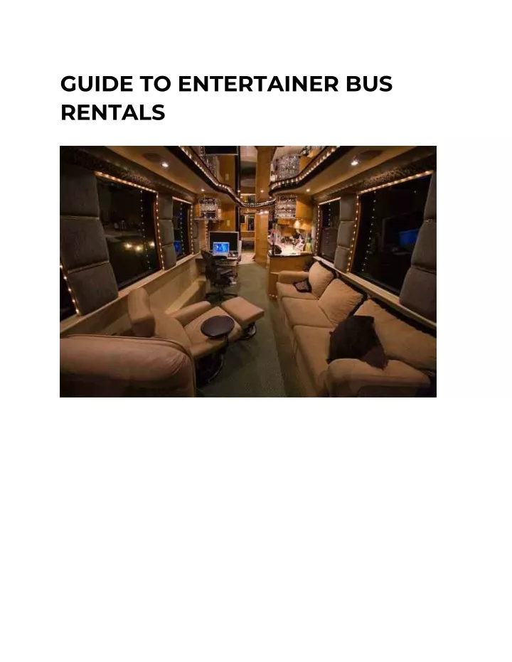 guide to entertainer bus rentals