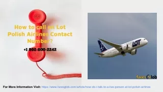 How to call on Lot Polish Airlines Contact Number_