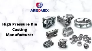 High Pressure Die Casting Parts Manufactures