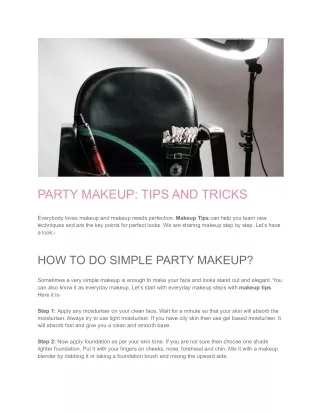 party makeup tips and tricks