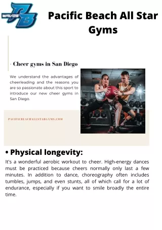 Cheer gyms in San Diego