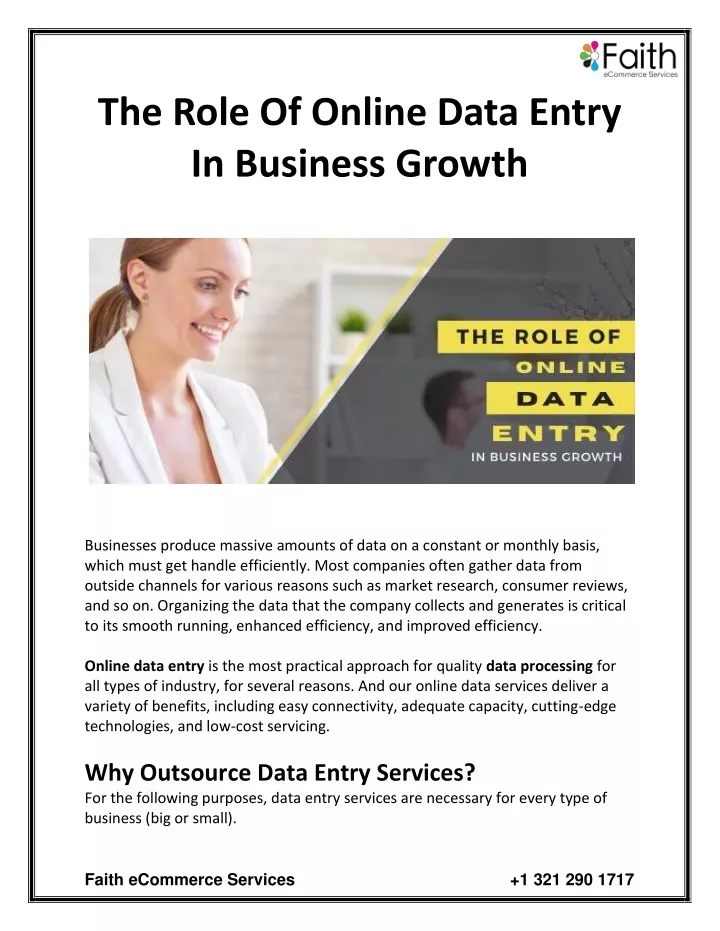 the role of online data entry in business growth