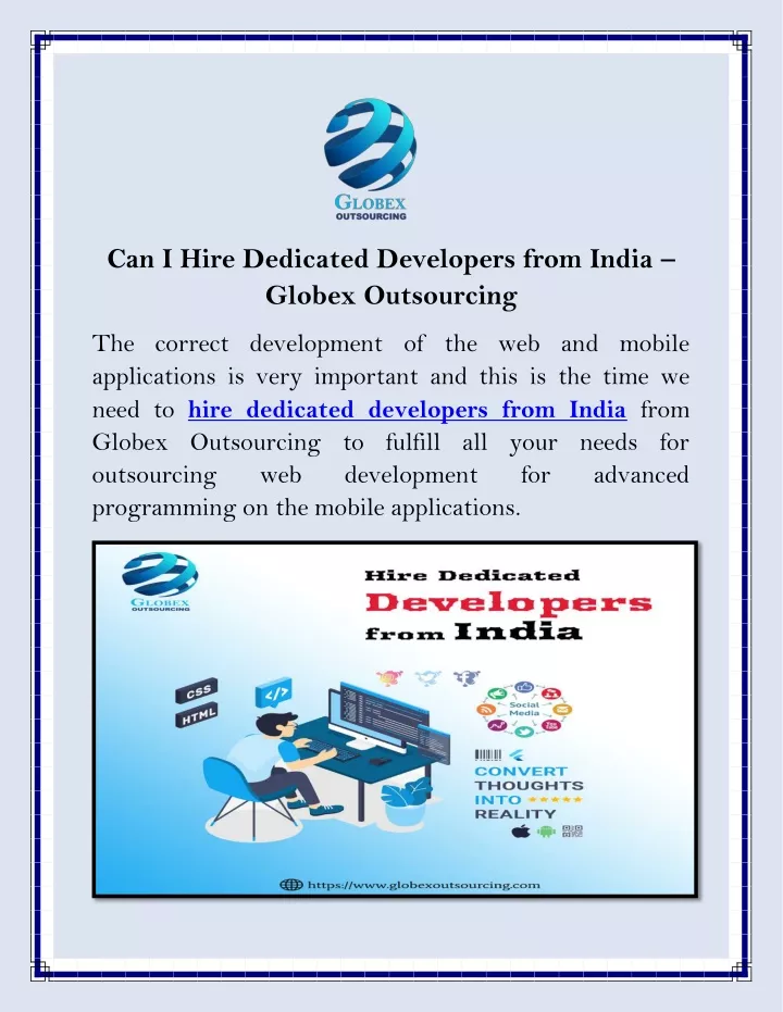 can i hire dedicated developers from india globex