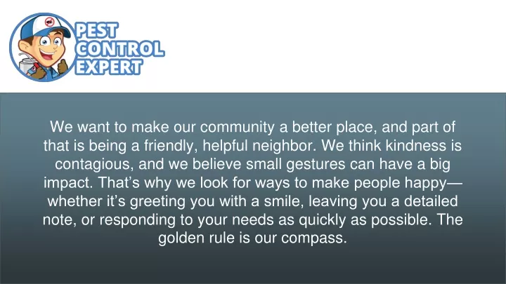 we want to make our community a better place