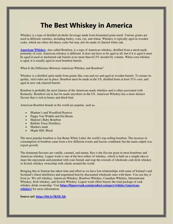 the best whiskey in america