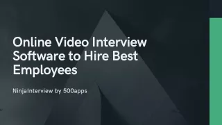 online video interview software to hire best