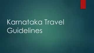 karnataka travel guidelines