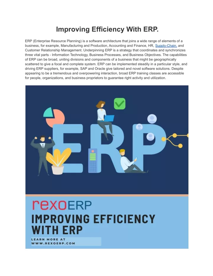 improving efficiency with erp
