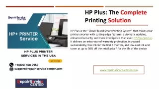 Hp plus printer services in the Usa