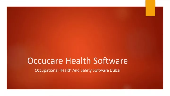 occucare health software