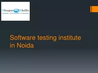 Software testing institute in Noida ppt