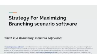 Branching scenario software ppt
