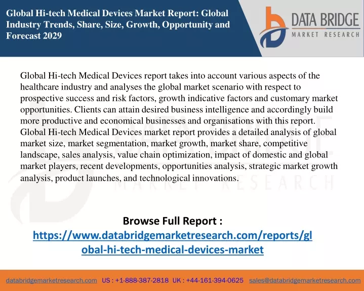 global hi tech medical devices market report