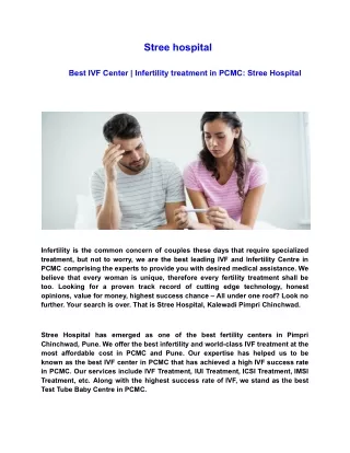 Best IVF Center | Infertility treatment in PCMC: Stree Hospital