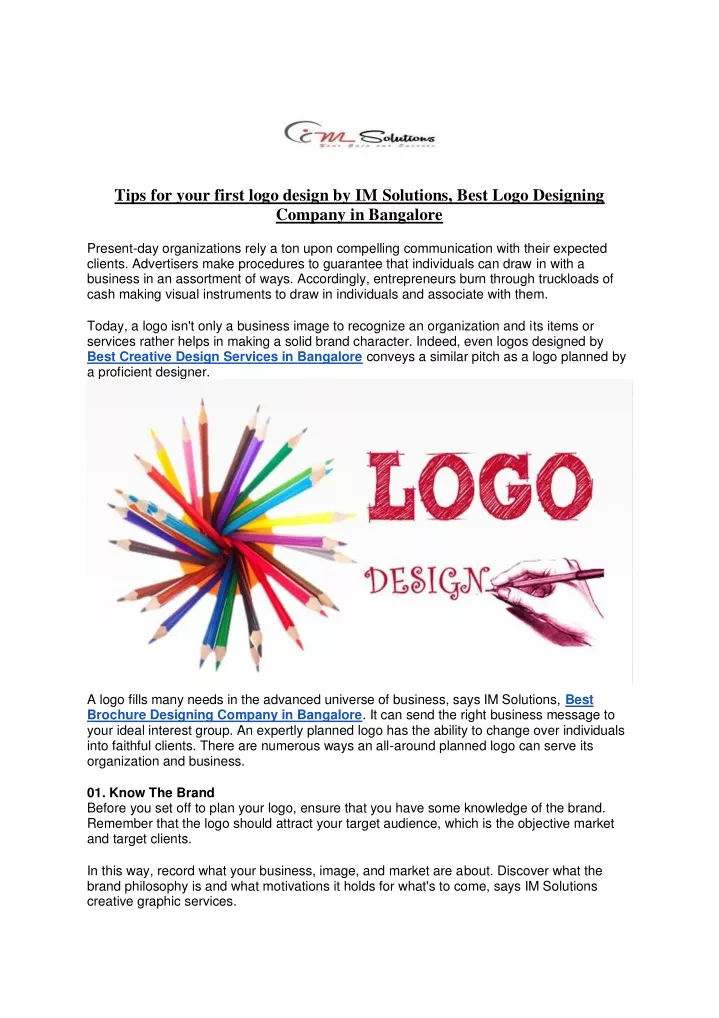 tips for your first logo design by im solutions