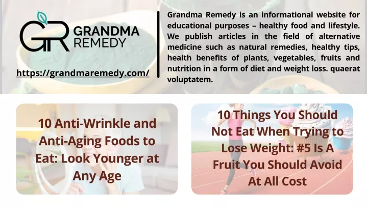 grandma remedy is an informational website