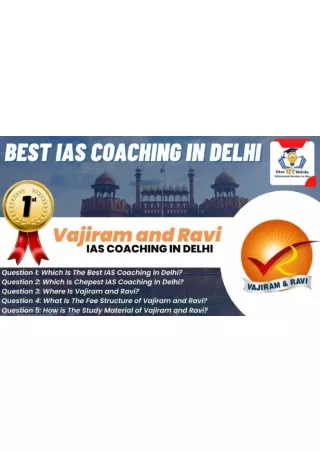 Best IAS Coaching In Delhi Vajiram and Ravi