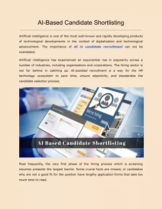 AI-Based Candidate Shortlisting
