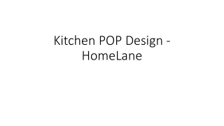 Kitchen POP Design - HomeLane