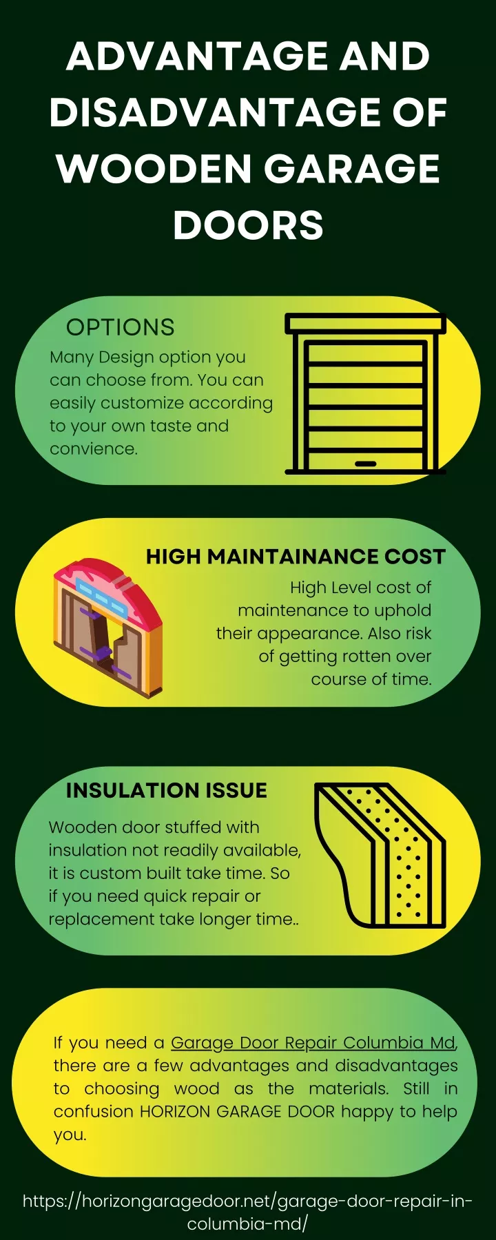 advantage and disadvantage of wooden garage doors