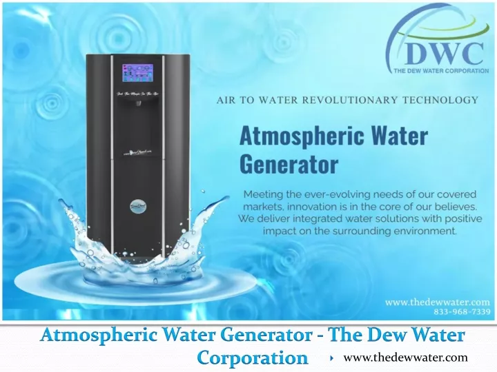 atmospheric water generator the dew water
