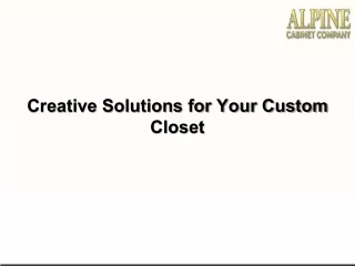 creative solutions for your custom closet