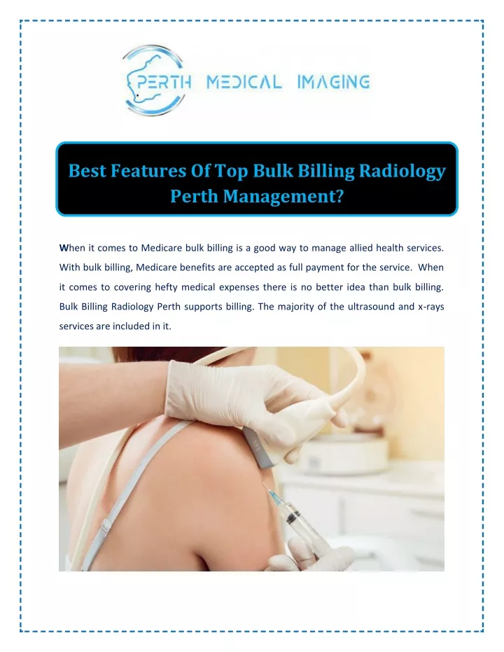 best features of top bulk billing radiology perth