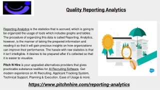 quality reporting analytics