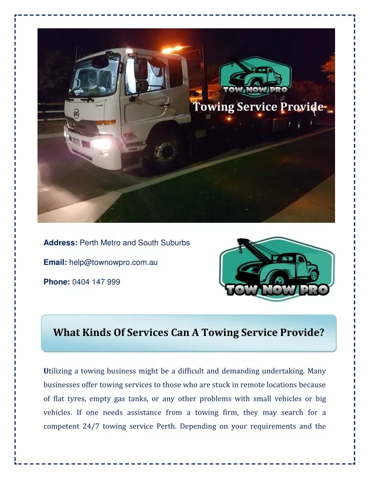 towing service provide