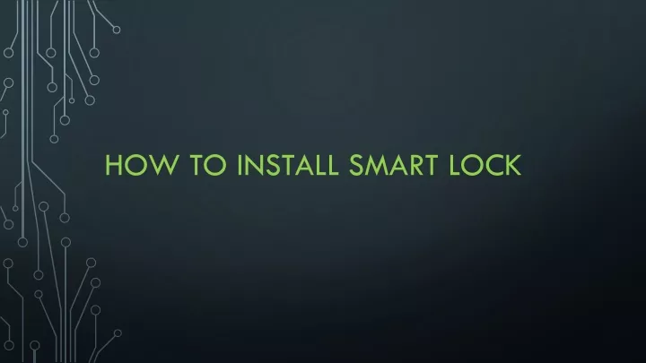 how to install smart lock