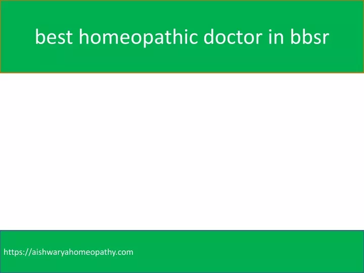 best homeopathic doctor in bbsr