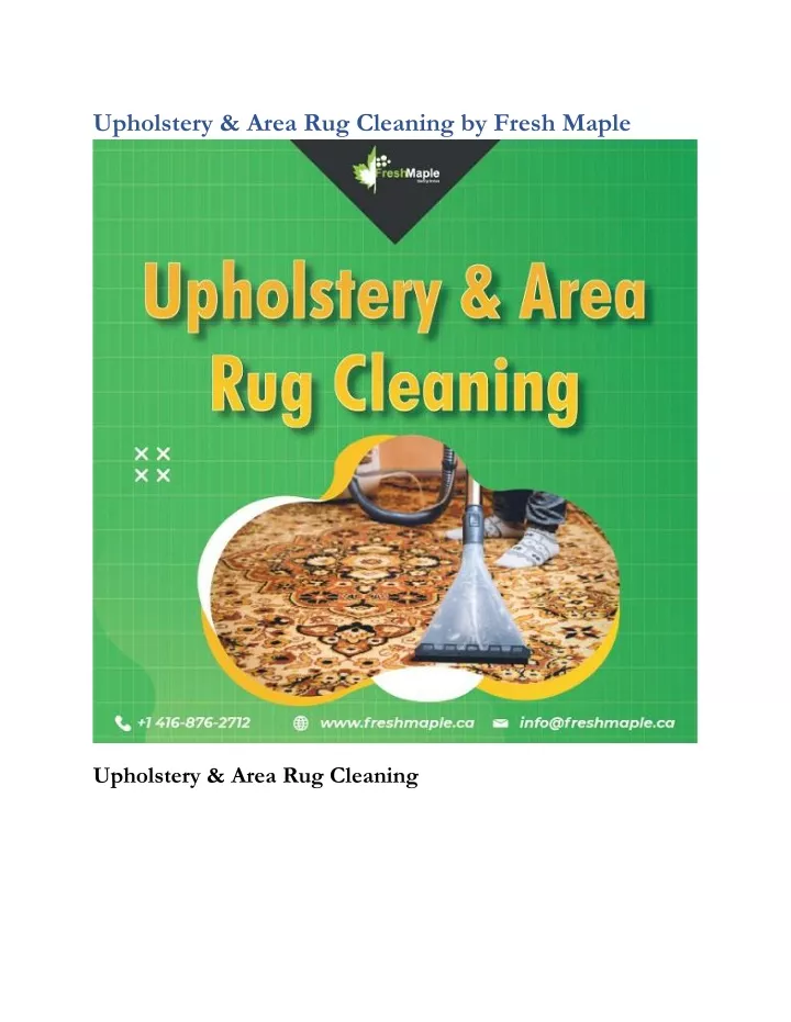 upholstery area rug cleaning by fresh maple