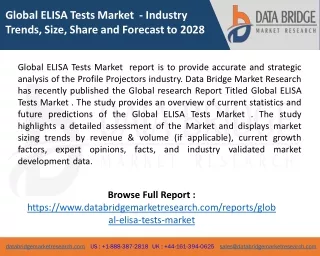 global elisa tests market industry trends size