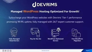 Managed WordPress Hosting Optimized For Growth
