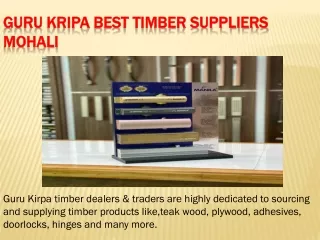 Guru Kripa Best Timber Suppliers Mohali