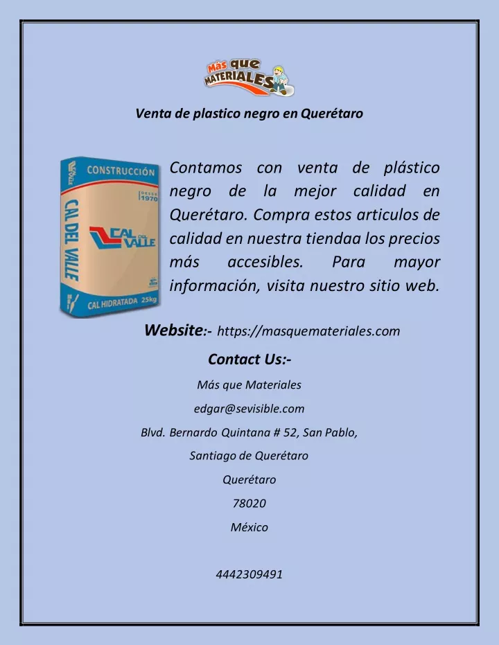 PPT Venta de plastico negro en Querétaro PowerPoint Presentation free download ID