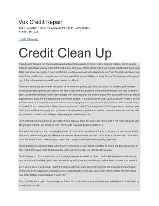 Vox Credit Repair
