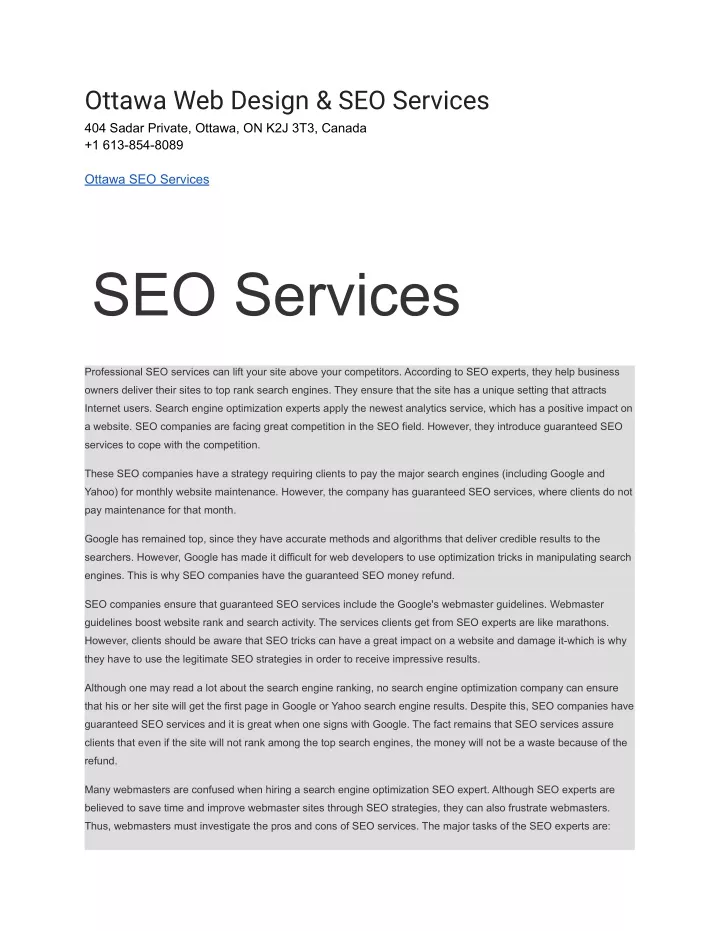 ottawa web design seo services 404 sadar private